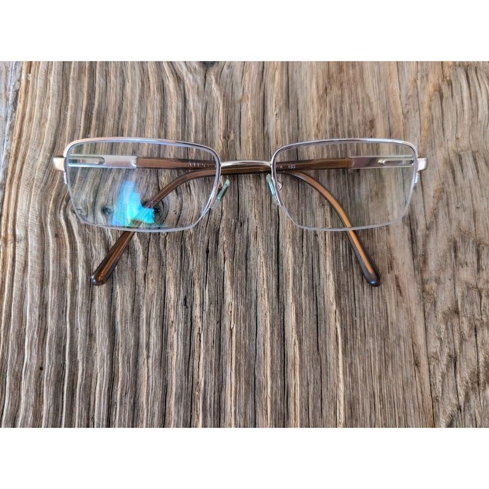 VERSACE MOD.1066 1053 Brown Half Rimless Eyeglasses Frame Only 50-18-135 7024
